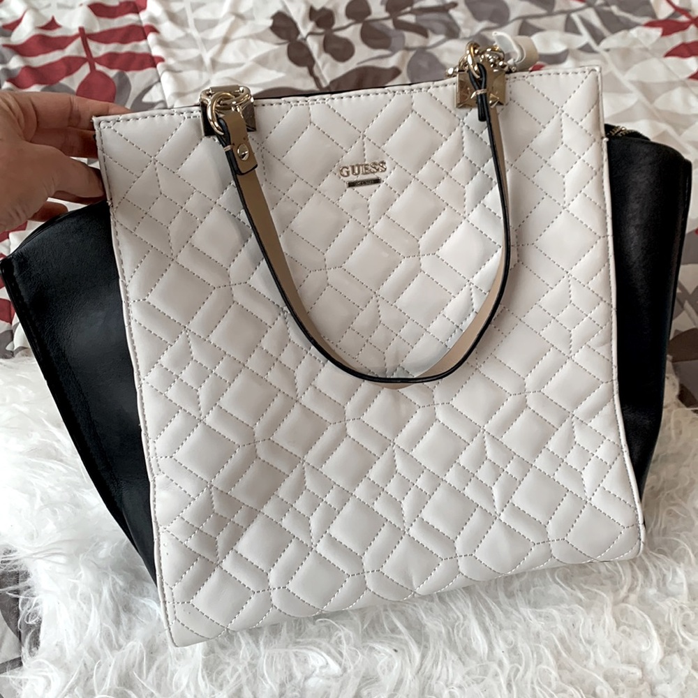 White & Black Guess Bag